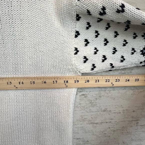 Vintage Jennifer Reed Hand Knit Chunky Sweater Cardigan Zip Patch Pockets Nordic - Picture 16 of 16